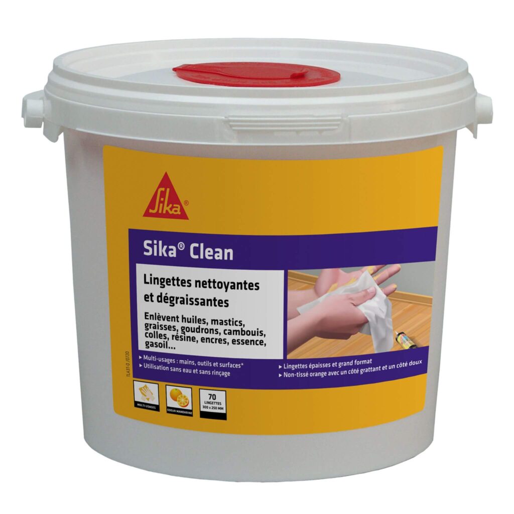 Sikaclean, seau, 70 lingettes, sikaflex