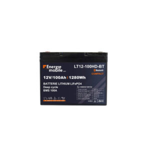 Batterie lithium 100Ah 12V Compact BMS 100A Bluetooth Energie Mobile