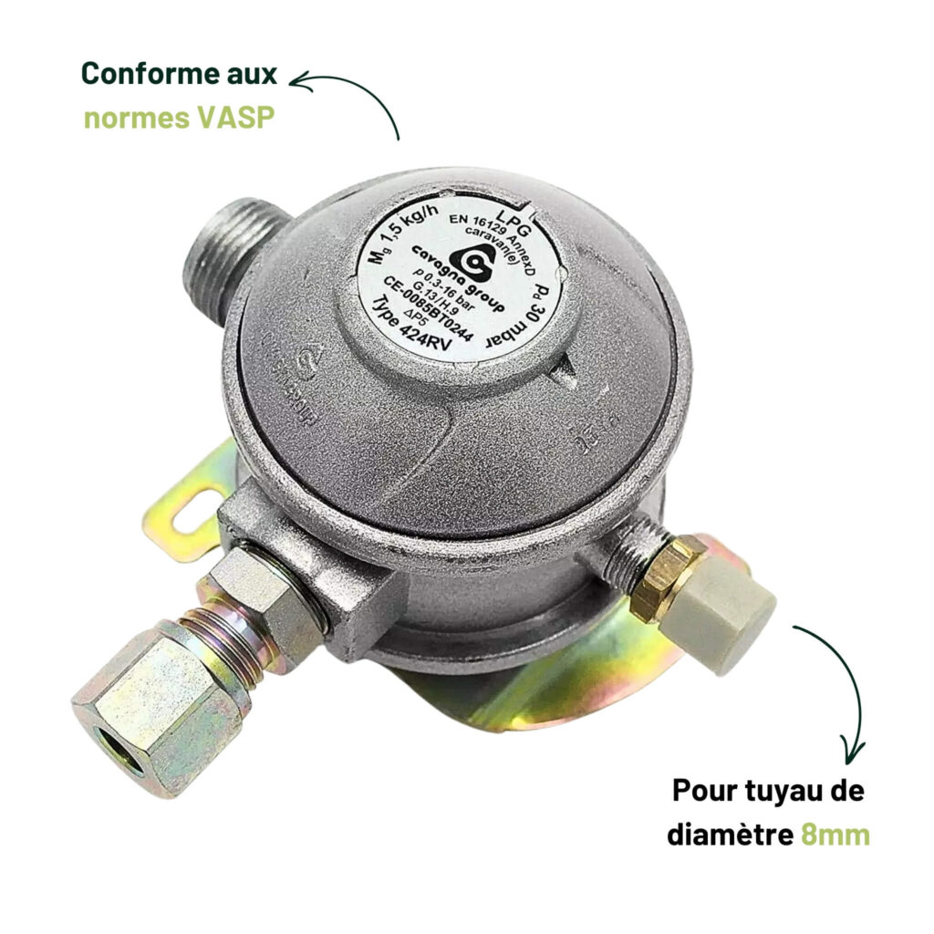 Détendeur 30mbar pour tuyau 8 mm