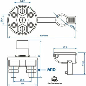 Coupe-batterie, circuit, électrique, fourgon, aménagé