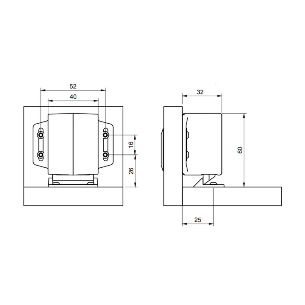 Schema des dimensions de verrous Everlock RV LABS