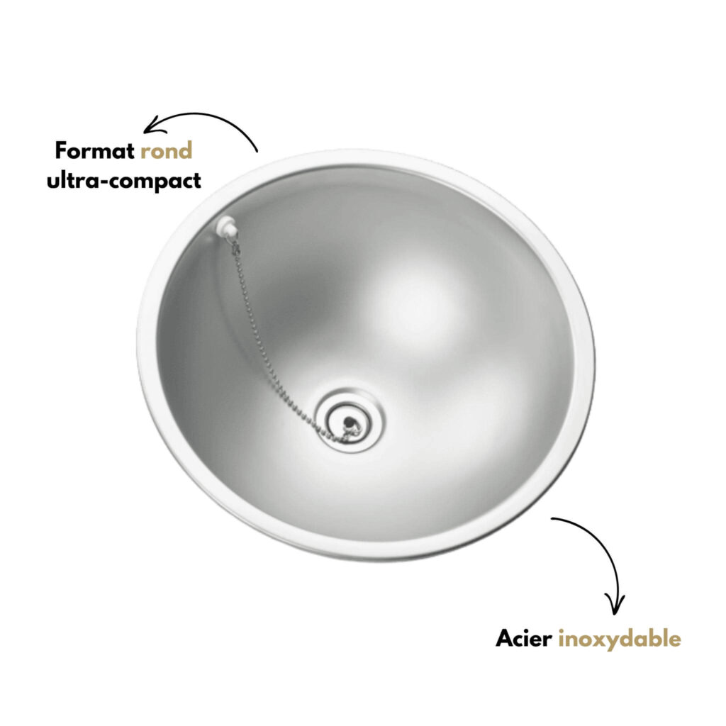 Évier rond inox Dometic CE02 B325-I