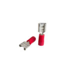 Cosse faston isolée femelle rouge