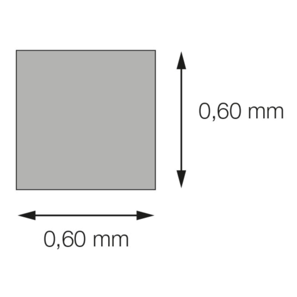 Fil a couper section carree 0.6mm dimensions