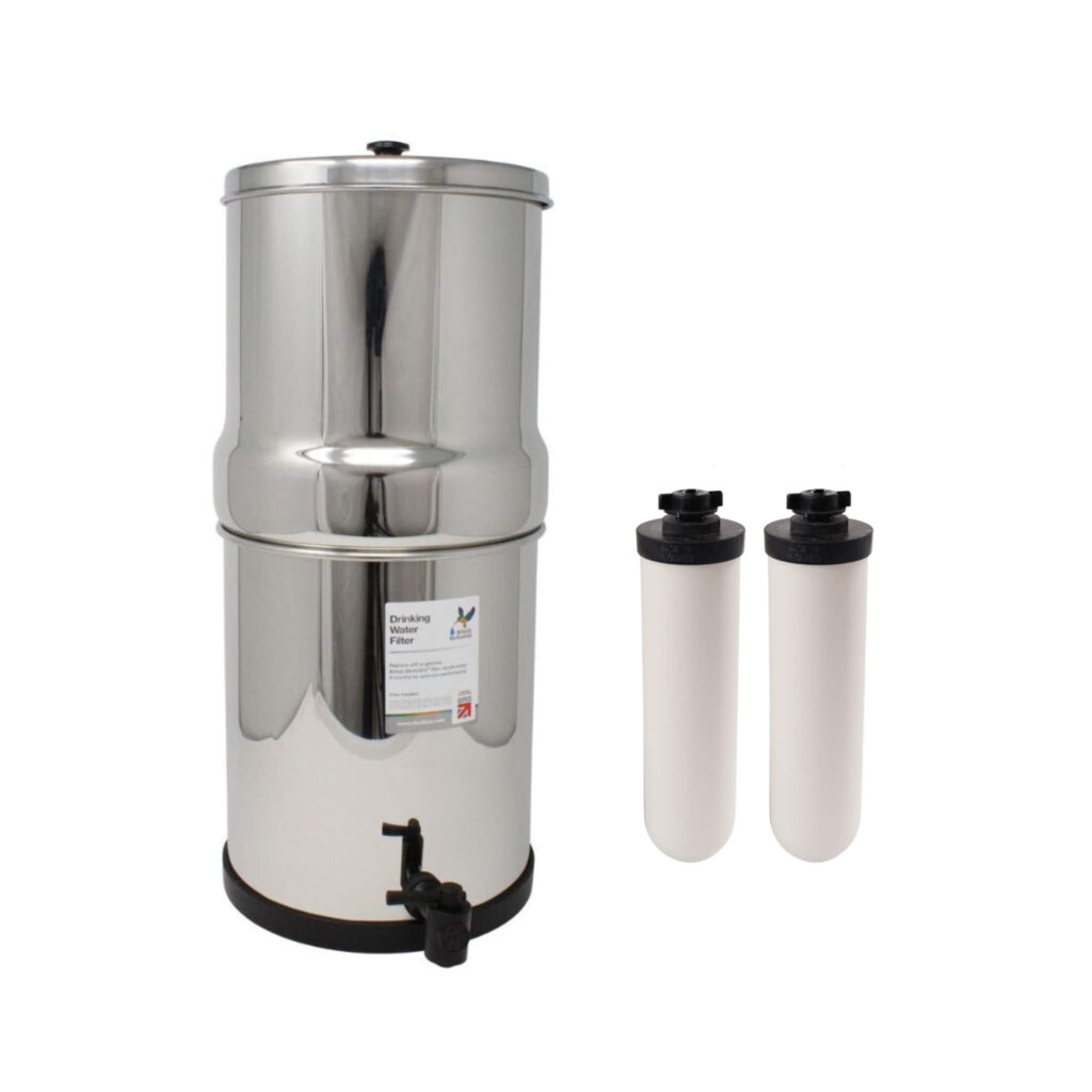Filtrer et purifiez votre eau en van ou fourgon aménagé avec le filtre à gravité 8,5L et ses 4 cartouches