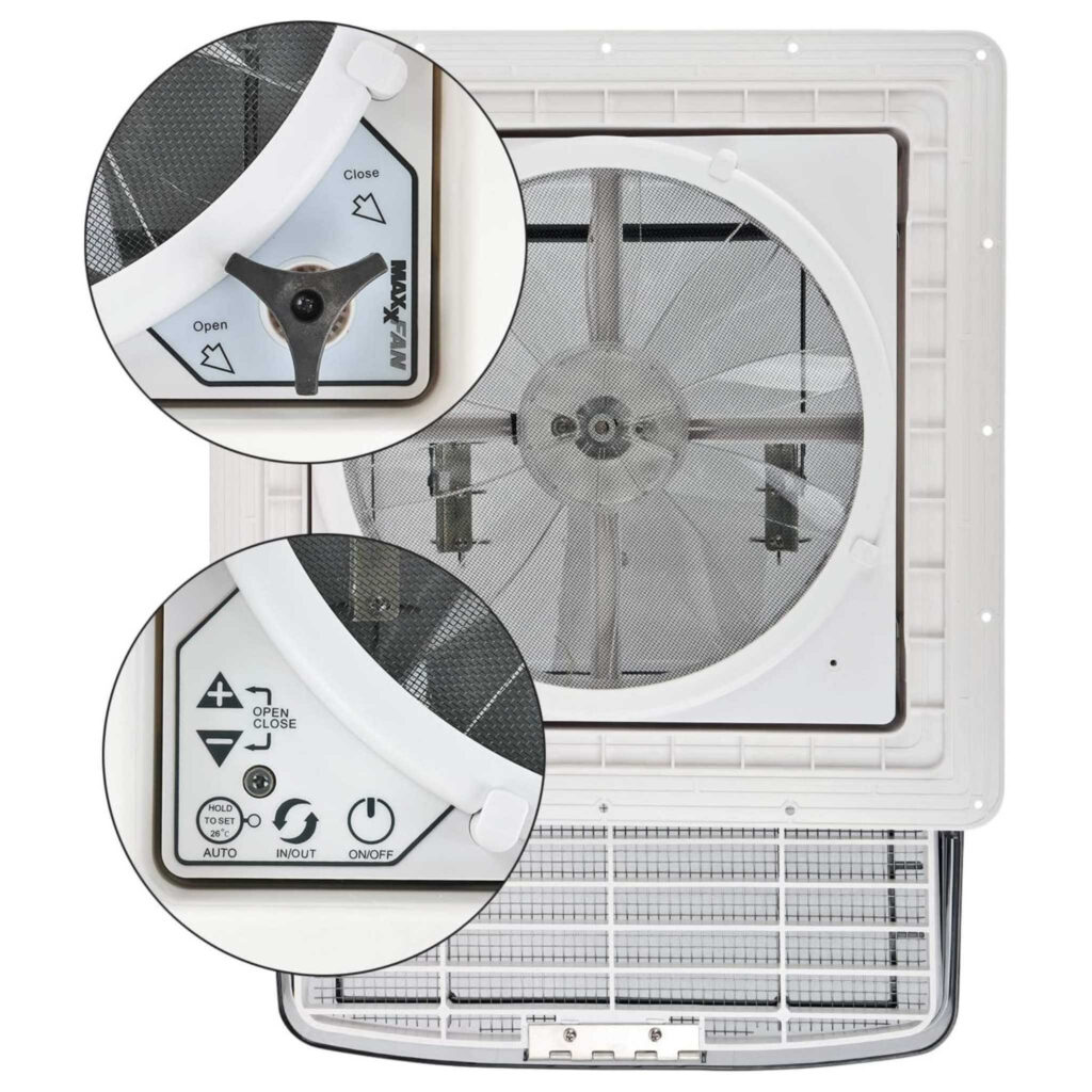 Système de ventilation intégré du lanterneau Maxxfan Deluxe blanc