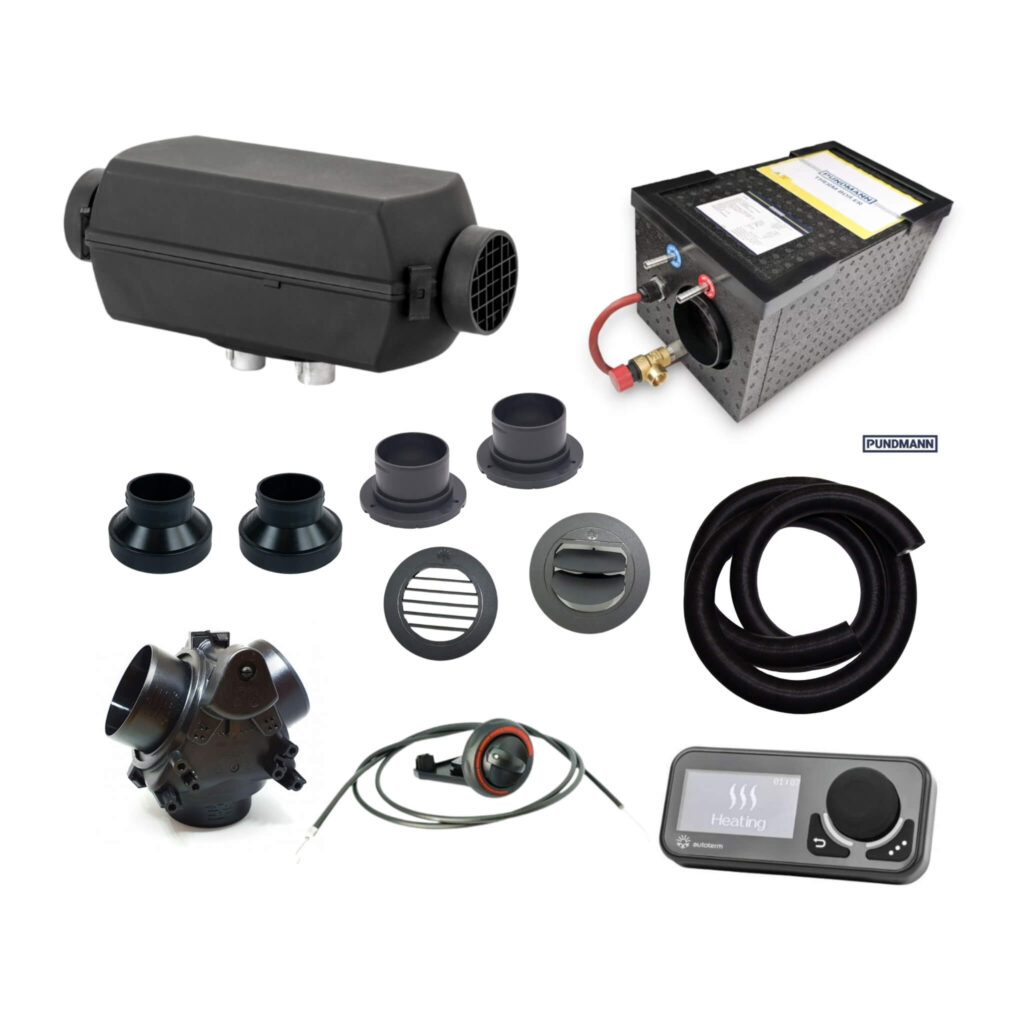Kit complet Chauffage AIR 2D Autoterm et chauffe-eau 6L Pundmann