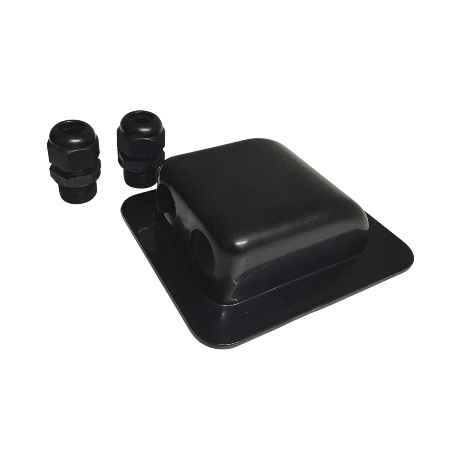 Lot De 2 Passages De Toit Noirs Étanchés - Passe-Câbles Pour Panneaux Solaires, Camping-Car, Caravane, Bateau