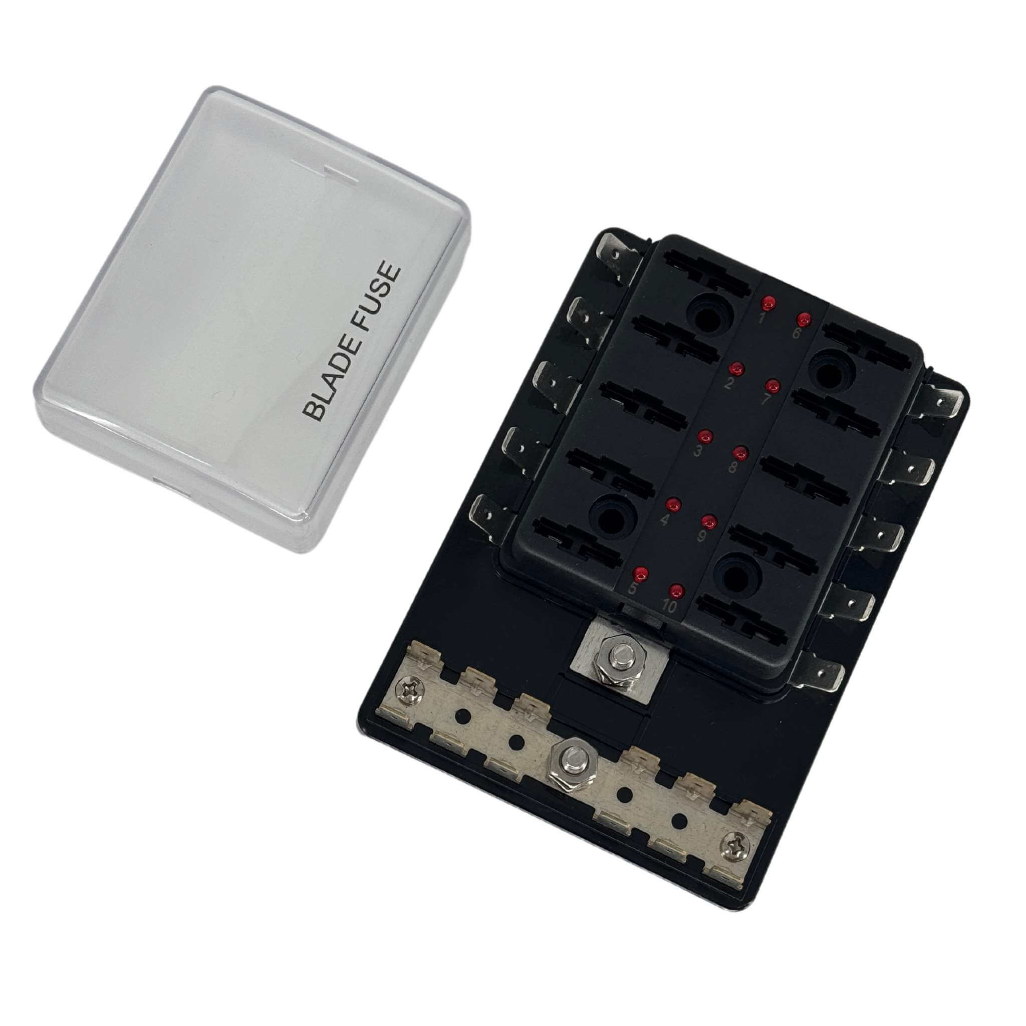 10 Porte-fusibles étanches Pour Voiture – 12-48V – Compatibles Fusibles Standard – Pour Circuits électriques Auto, Camping-car, Bateau