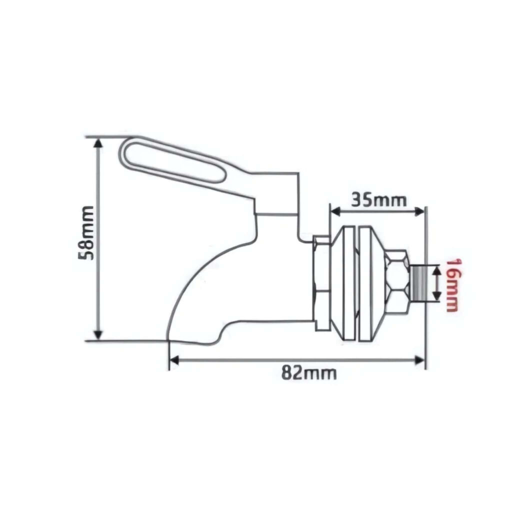 Schema robinet en inox Bristh Berkefeld