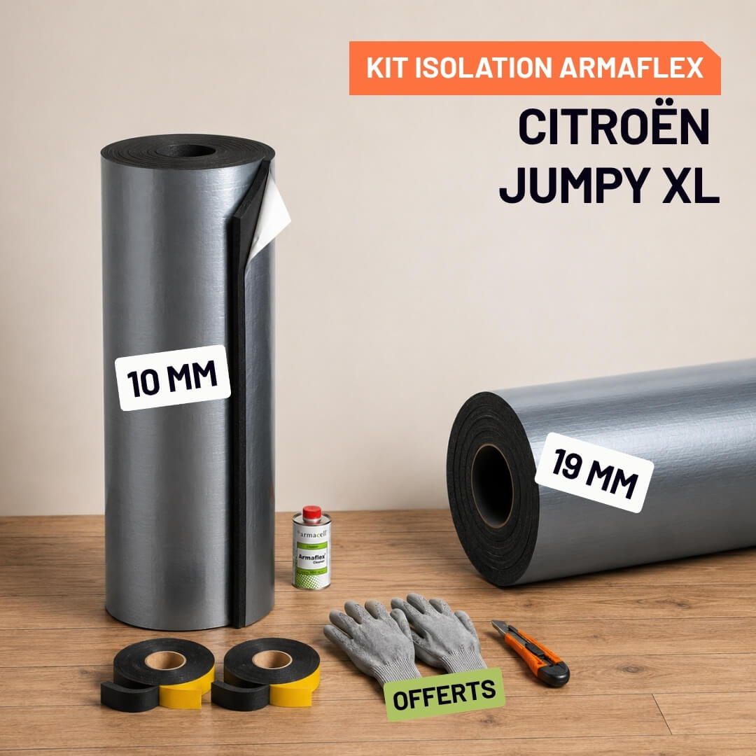 Kit Armaflex AF Citroën Jumpy XL - Isolation 10 mm et 19 mm armacell armaflex citroen jumpy Isolation Armacell pour Citroën Jumpy XL