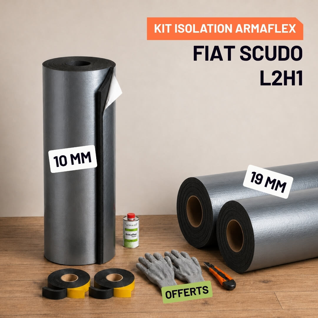Kit Armaflex AF Isolation Fiat Scudo L2H1 - Isolation Isolation 10 mm et 19 mm armacell armaflex fiat scudo l2h1 Isolation Armacell pour Fiat Scudo L2H1