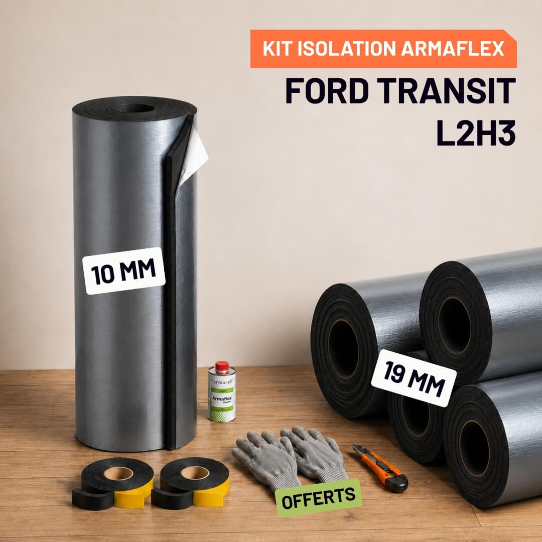 Kit Armaflex AF Ford Transit L2H3 - Isolation 10 mm et 19 mm armacell armaflex ford transit l2h3 Isolation Armacell pour Ford Transit L2H3