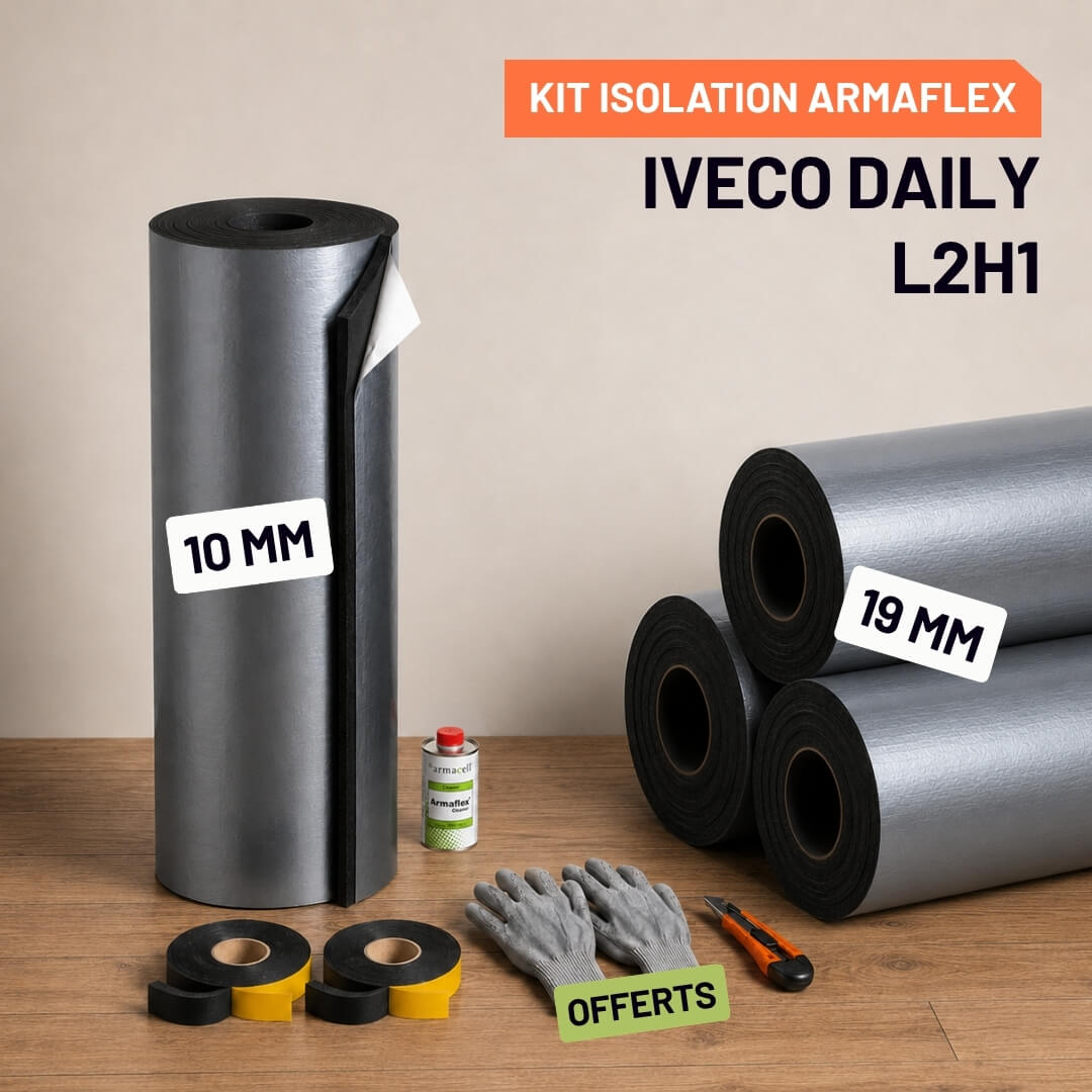 Kit Armaflex AF Iveco Daily L2H1 - Isolation 10 mm et 19 mm armacell armaflex iveco daily l2h1 Isolation Armacell pour Iveco Daily L2H1