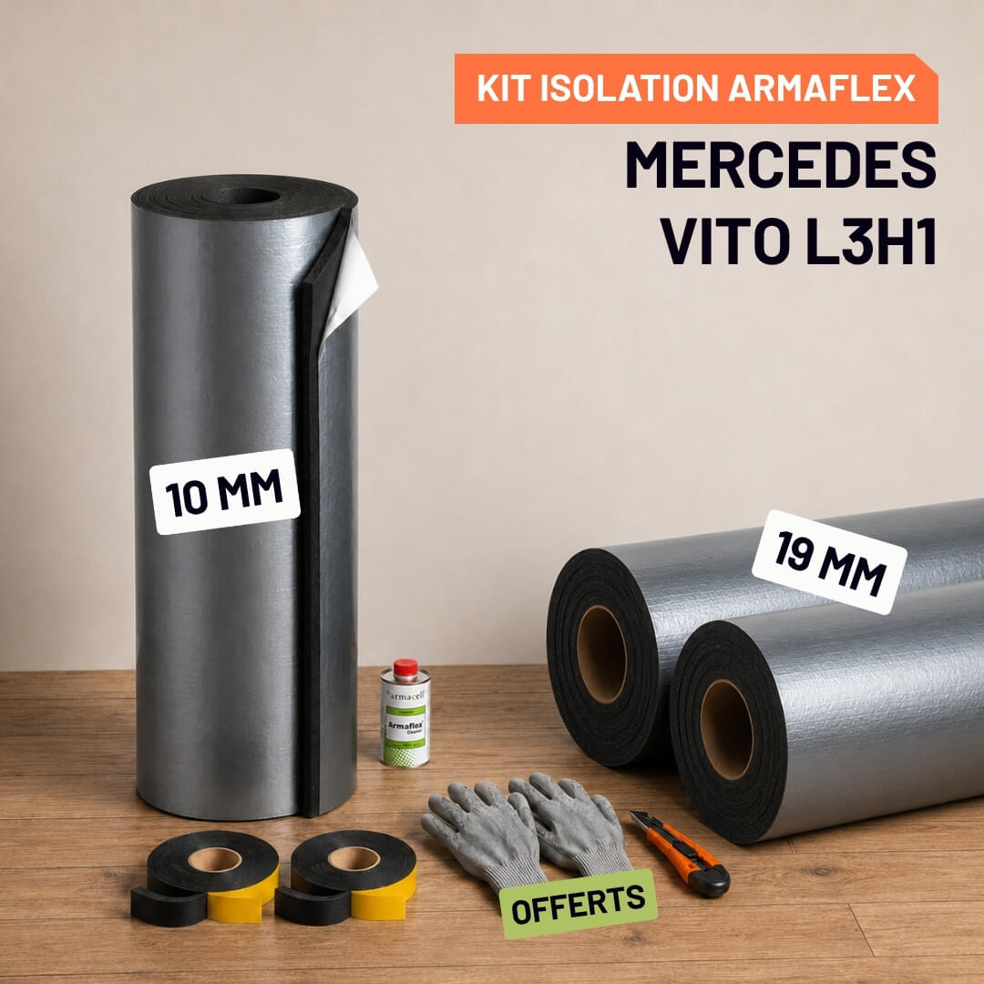 Kit Armaflex AF Mercedes Vito L3H1 - Isolation Isolation 10 mm et 19 mm armacell armaflex mercedes vito l3h1 Isolation Armacell pour Mercedes Vito L3H1