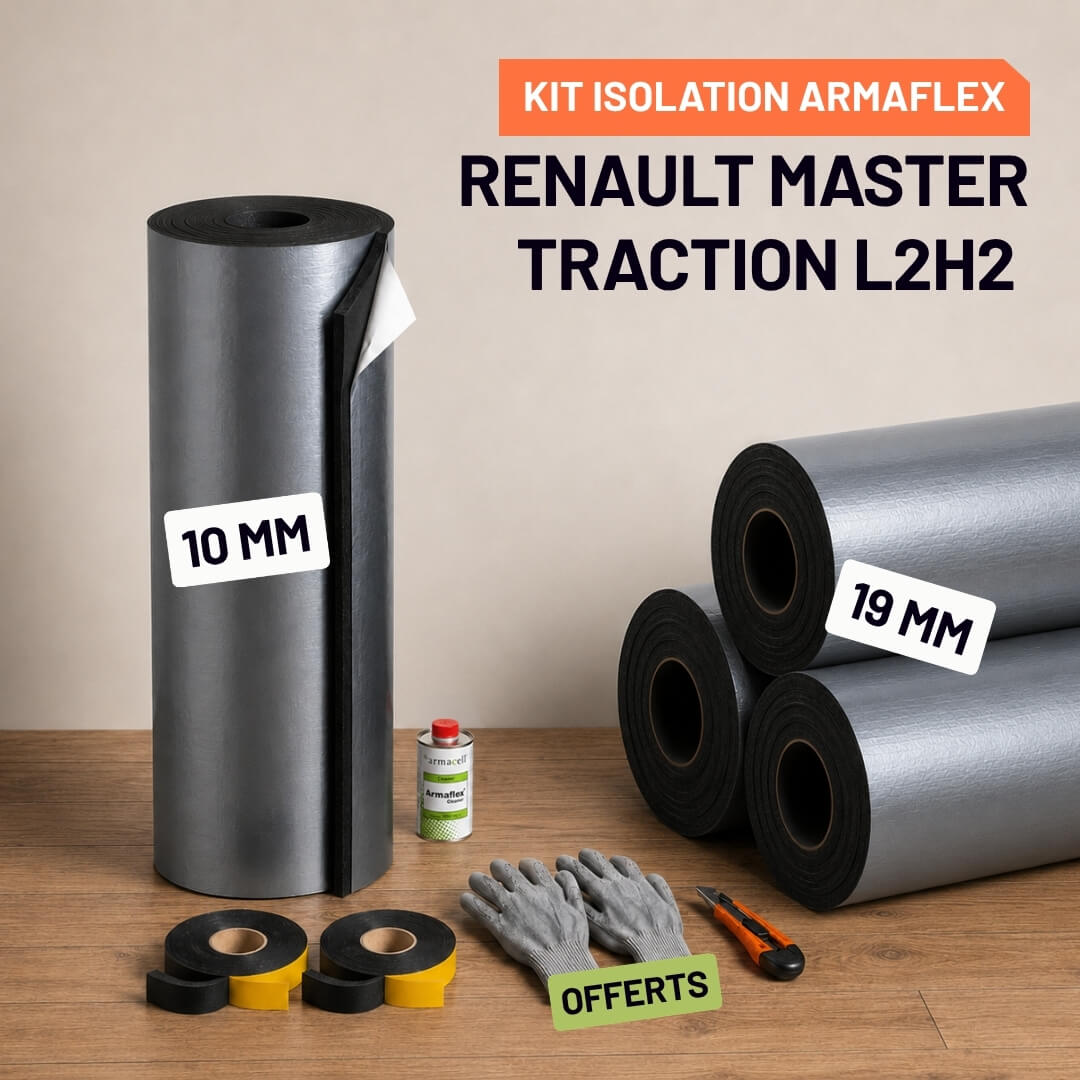 Kit Armaflex AF Renault Master Traction L2H2 - Isolation Isolation 10 mm et 19 mm armacell armaflex renault master traction l2h2 Isolation Armacell pour Renault master Traction L2H2