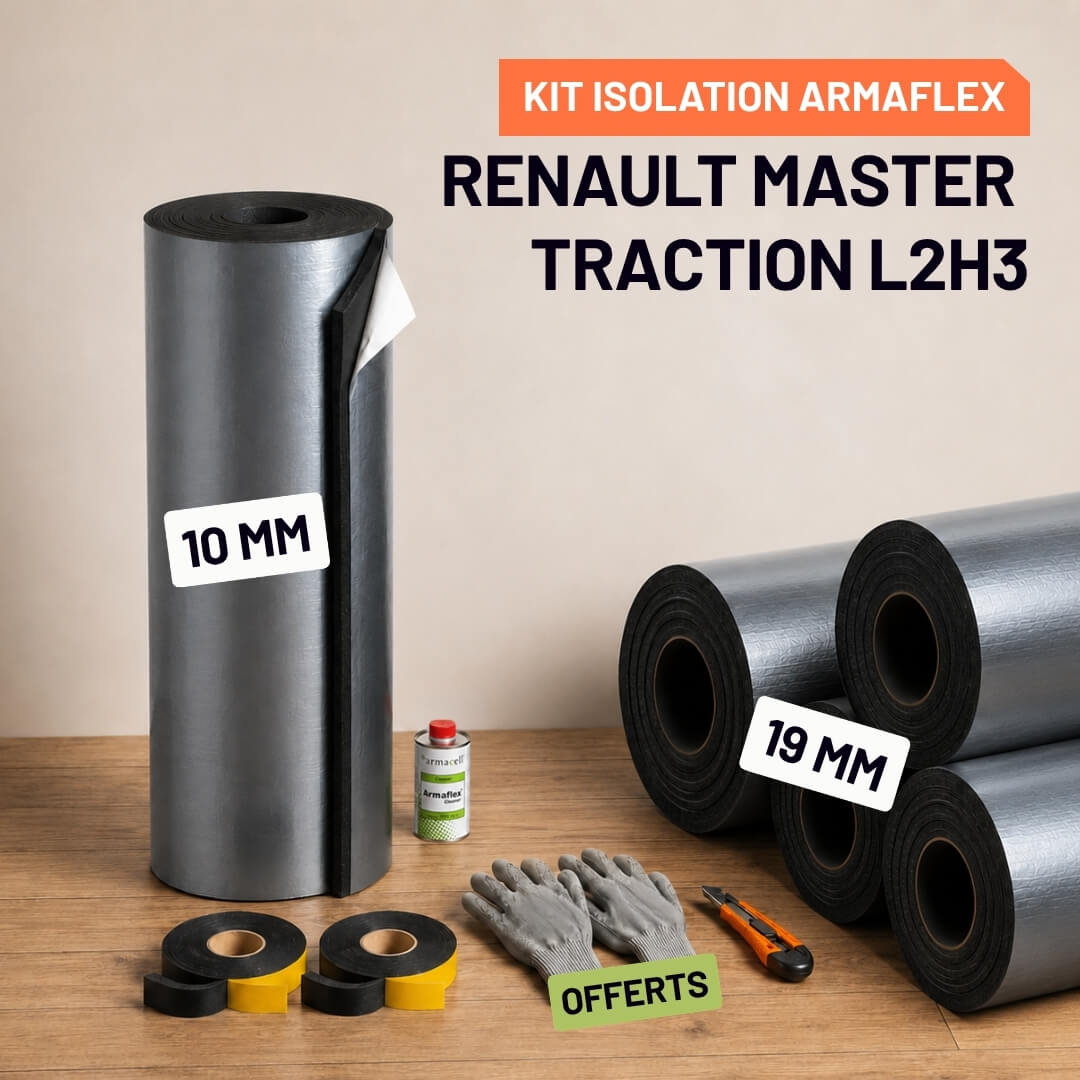 Kit Armaflex AF Renault Master Traction L2H3 - Isolation Isolation 10 mm et 19 mm armacell armaflex renault master traction l2h3 Isolation Armacell pour Renault master Traction L2H3
