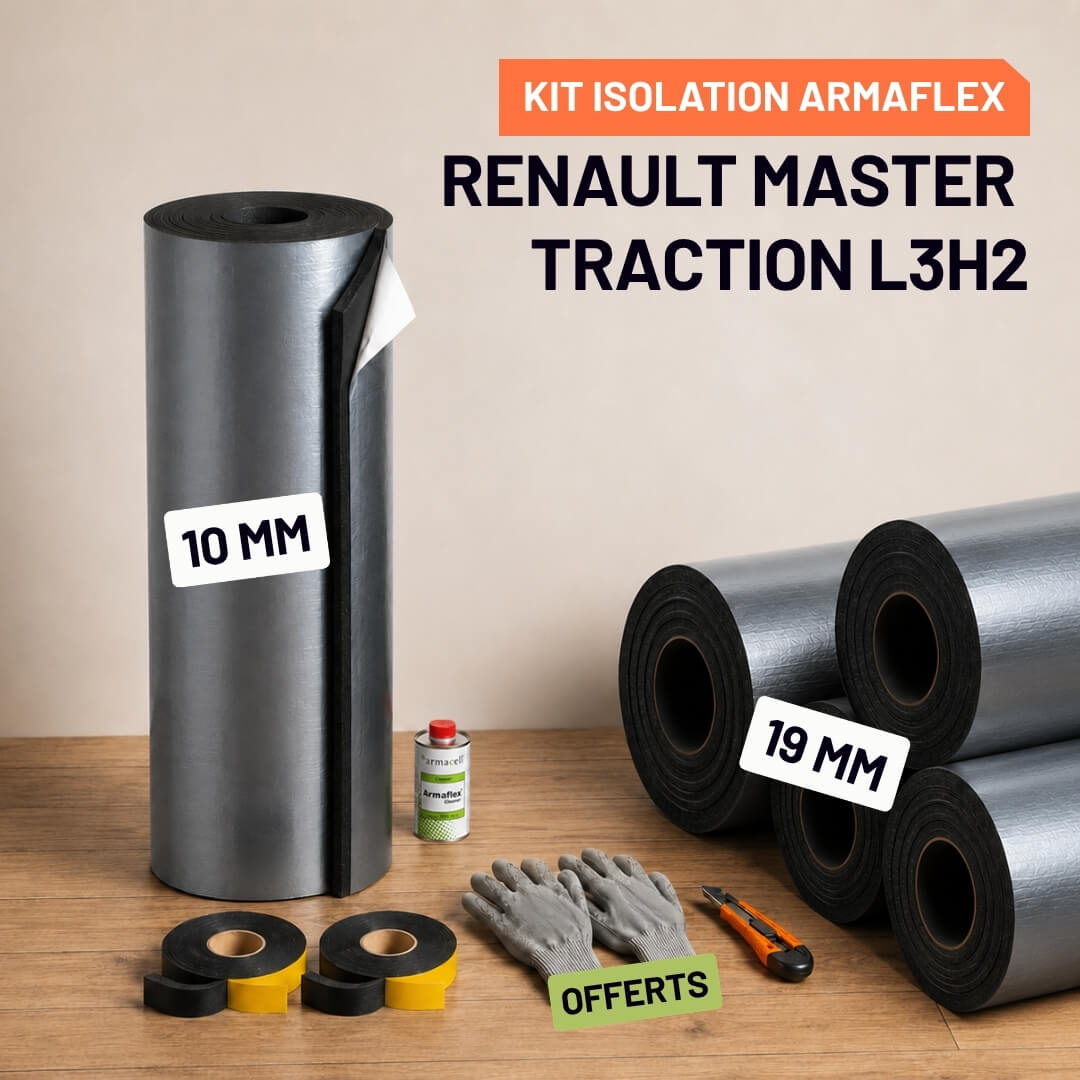 Kit Armaflex AF Renault Master Traction L3H2 - Isolation Isolation 10 mm et 19 mm armacell armaflex renault master traction l3h2 Isolation Armacell pour Renault master Traction L3H2