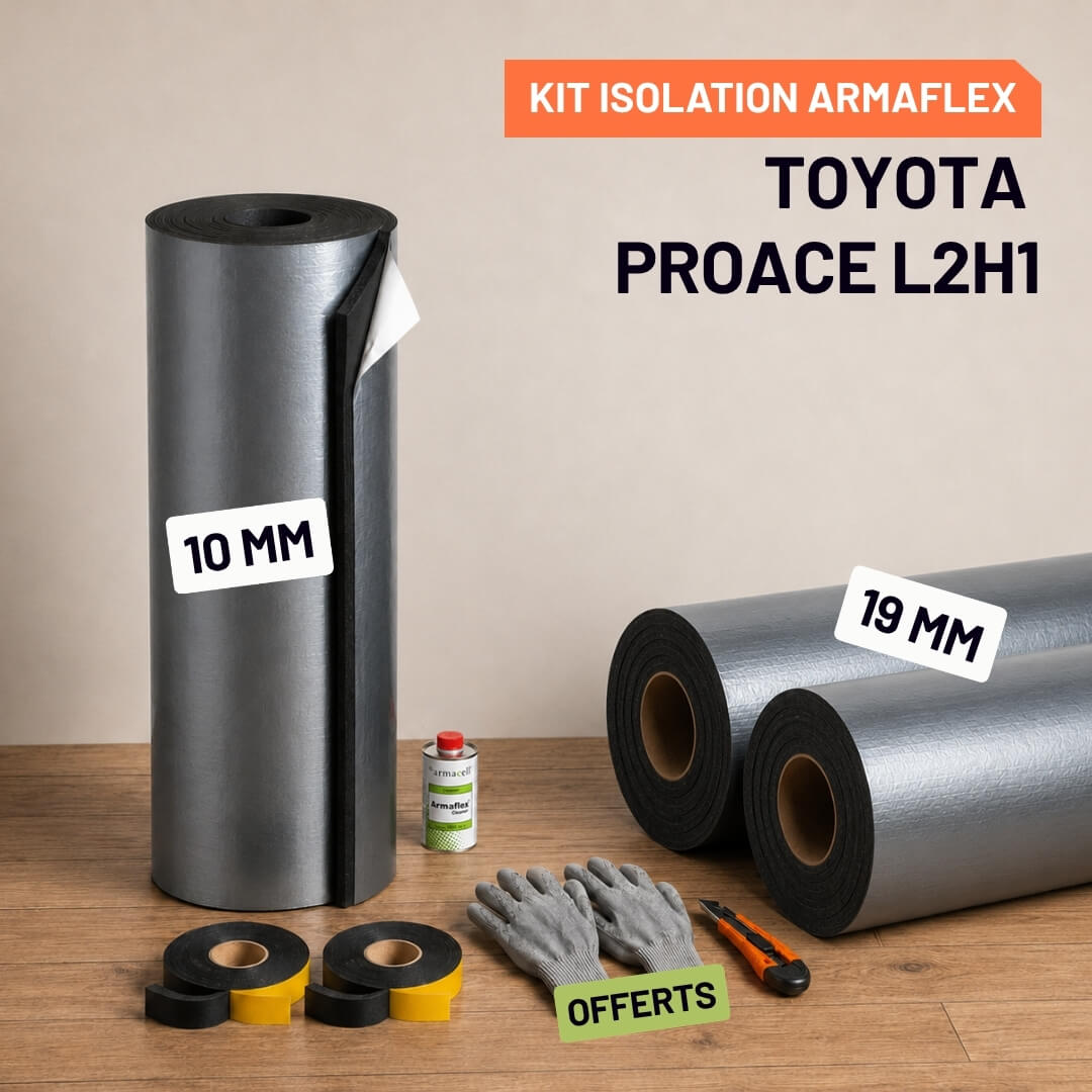 Kit Armaflex AF Toyota Proace L2H1 - Isolation Isolation 10 mm et 19 mm armacell armaflex toyota proace l2h1 Isolation Armacell pour Toyota Proace L2H1
