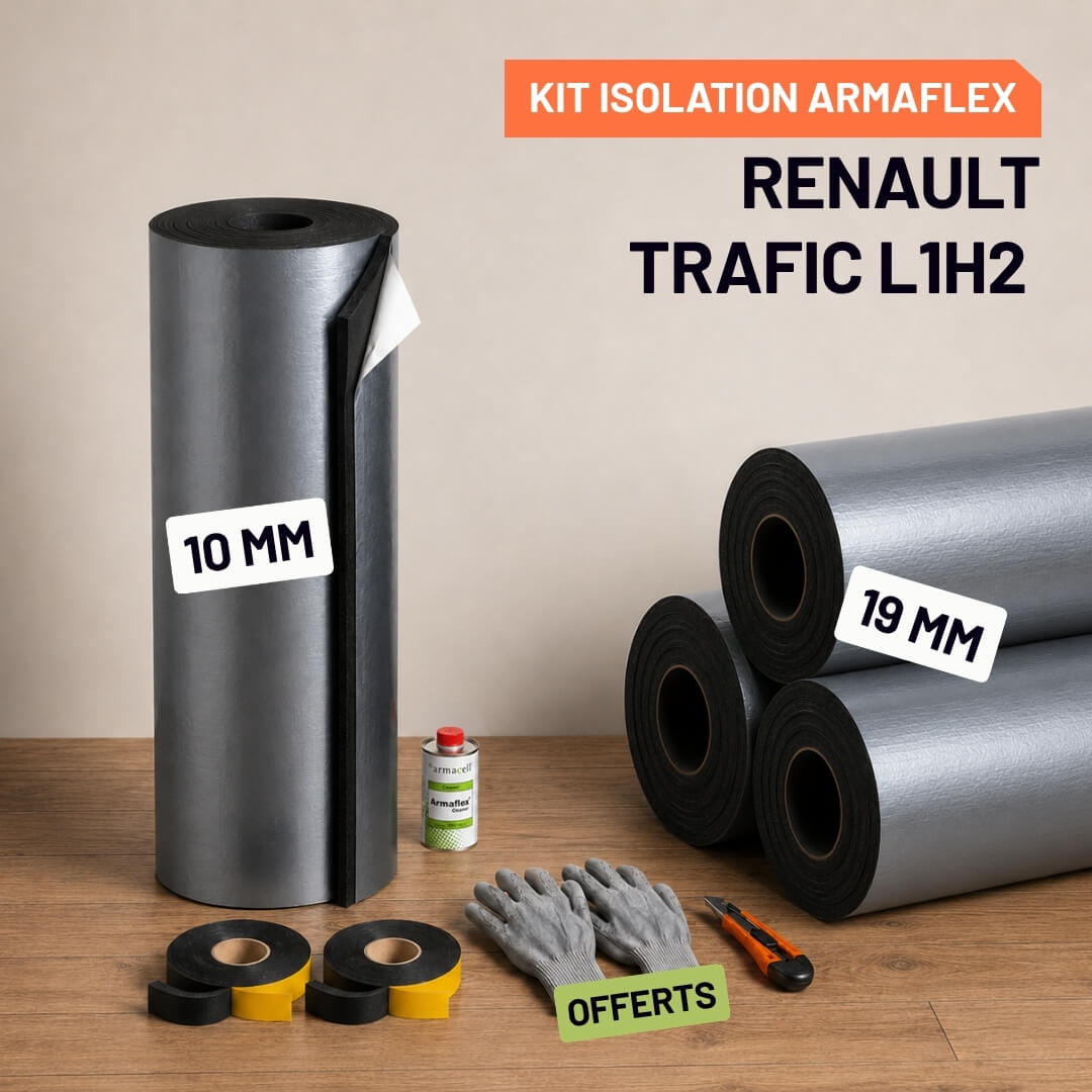 Kit Armaflex AF Renault Trafic L1H2 - Isolation Isolation 10 mm et 19 mm armacell armaflex trafic l1h2 Isolation Armacell pour Renault Trafic L1H2