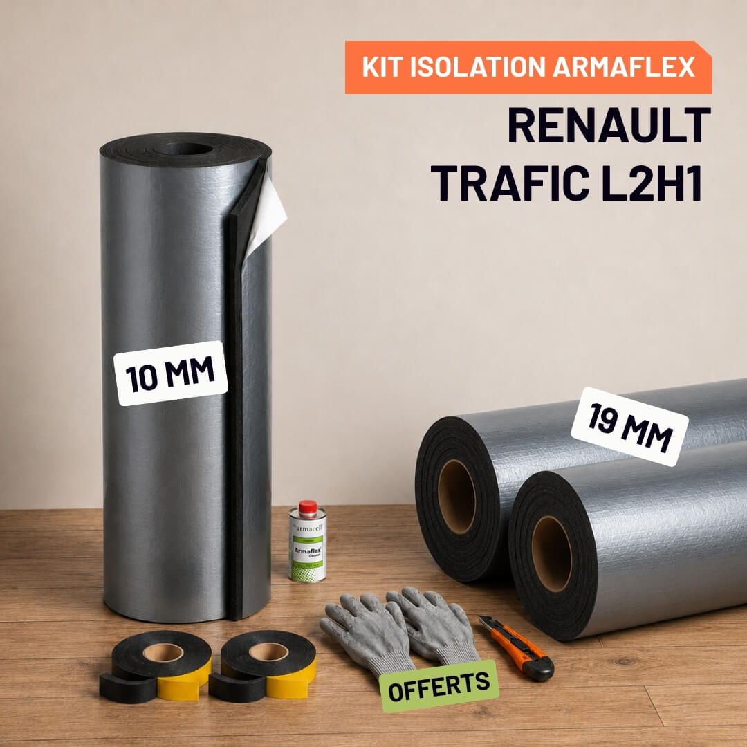 Kit Armaflex AF Renault Trafic L2H1 - Isolation Isolation 10 mm et 19 mm armacell armaflex trafic l2h1 Isolation Armacell pour Renault Trafic L2H1