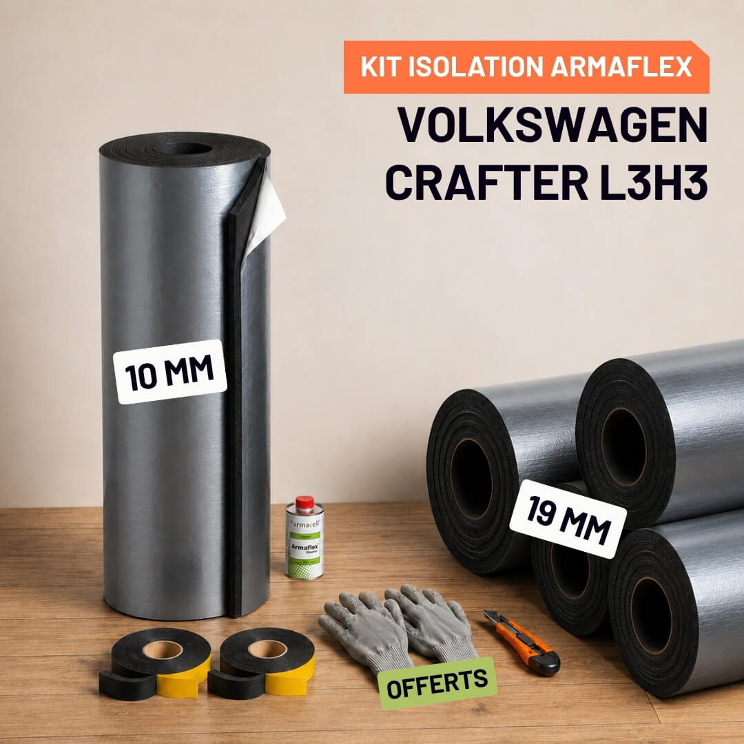 Kit Armaflex AF Volkswagen Crafter L3H3 - Isolation Isolation 10 mm et 19 mm armacell armaflex volkswagen crafter l3h3 Isolation Armacell pour Volkswagen Crafter L3H3