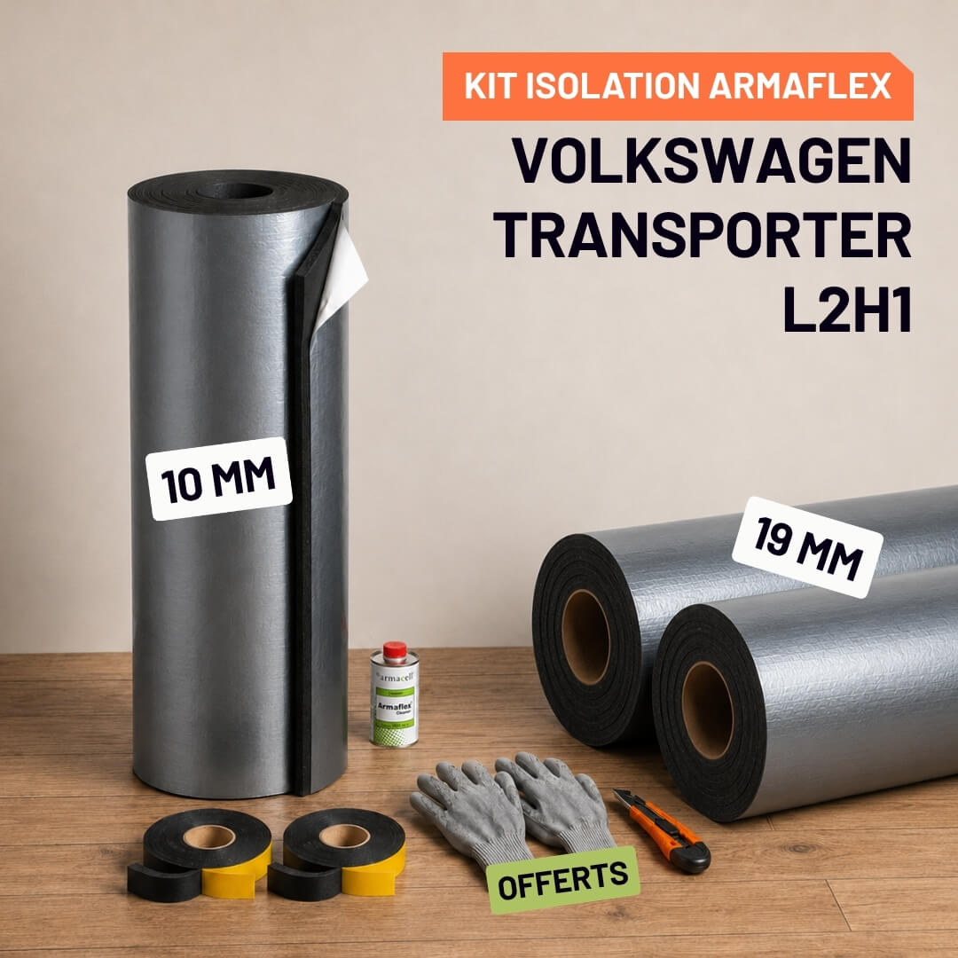 Kit Armaflex AF Volkswagen Transporter L2H1 - Isolation Isolation 10 mm et 19 mm armacell armaflex volkswagen transporter l2h1 Isolation Armacell pour Volkswagen Transporter L2H1