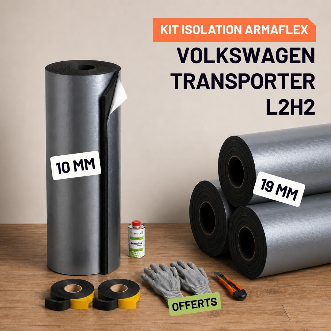 Kit Armaflex AF Volkswagen Transporter L2H2 - Isolation Isolation 10 mm et 19 mm armacell armaflex volkswagen transporter l2h2 Isolation Armacell pour Volkswagen Transporter L2H2