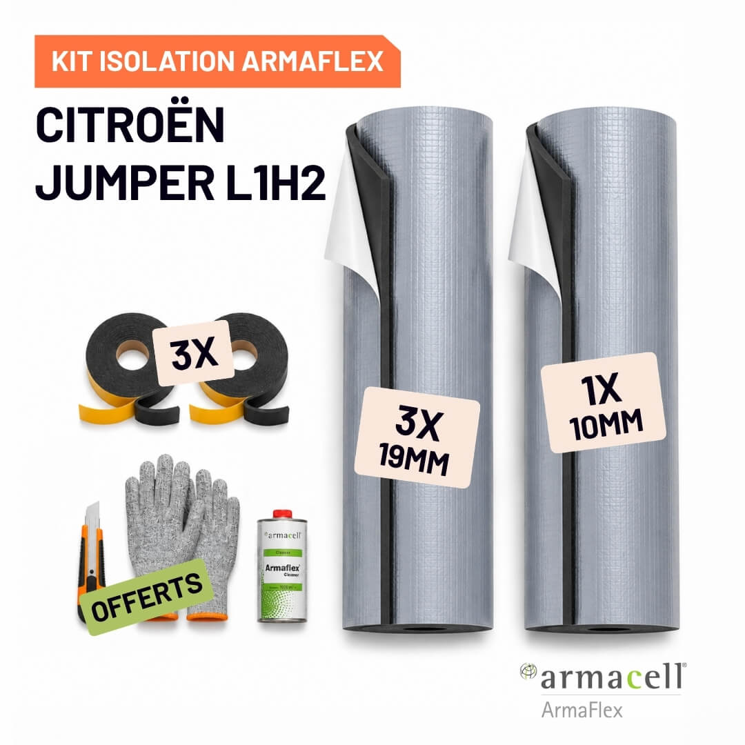 Kit Armaflex AF Citroën Jumper L1H2 - Isolation 10 mm et 19 mm armacell kit armaflex af citroen jumper l1h2 Pack isolation Armaflex AF Citroën jumper L1H2