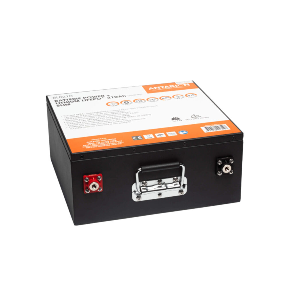 Batterie lithium Antarion Power+ Slim 210Ah avec Bluetooth pour van aménagé