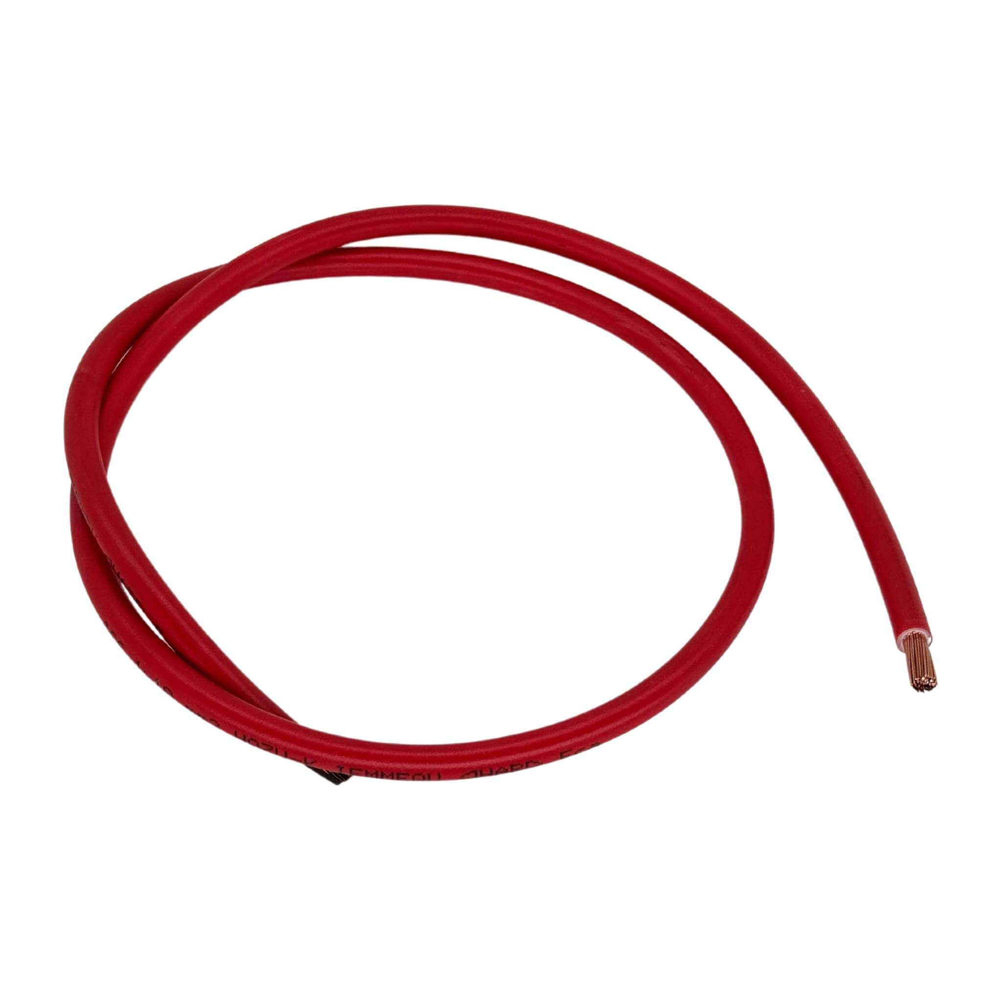 Cable souple multibrins vendu au mètre, rouge en 10mm2