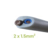 Câble 2 conducteurs H05VV-F 1,5 mm² pour installations en van ou fourgon