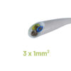 Câble électrique souple H05VV-F 3 x 1 mm² avec gaine PVC