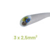 Câble électrique souple H05VV-F 3 x 2,5mm² avec gaine PVC