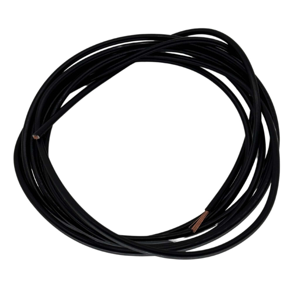 Cable souple multibrins en 1,5mm2 noir pour van