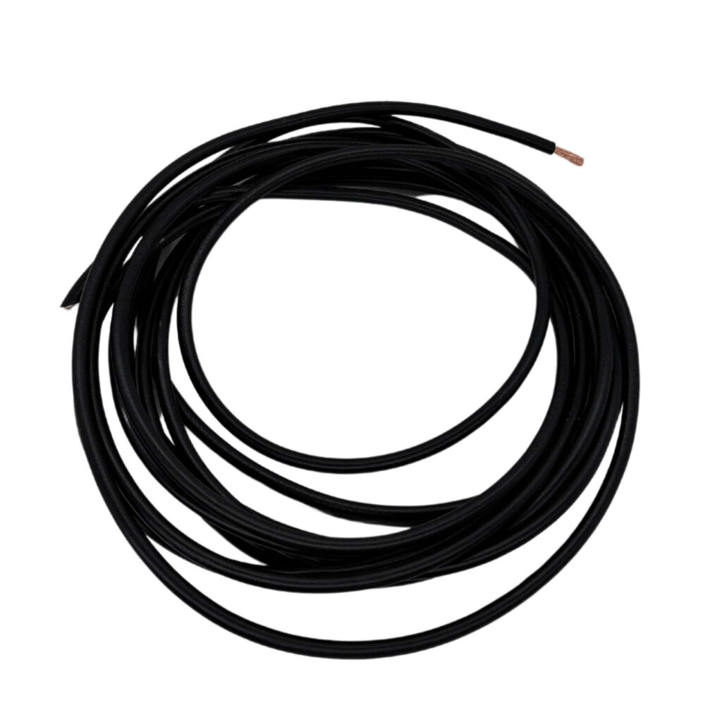 Cable noir souple 6mm2 pour fourgon aménagé