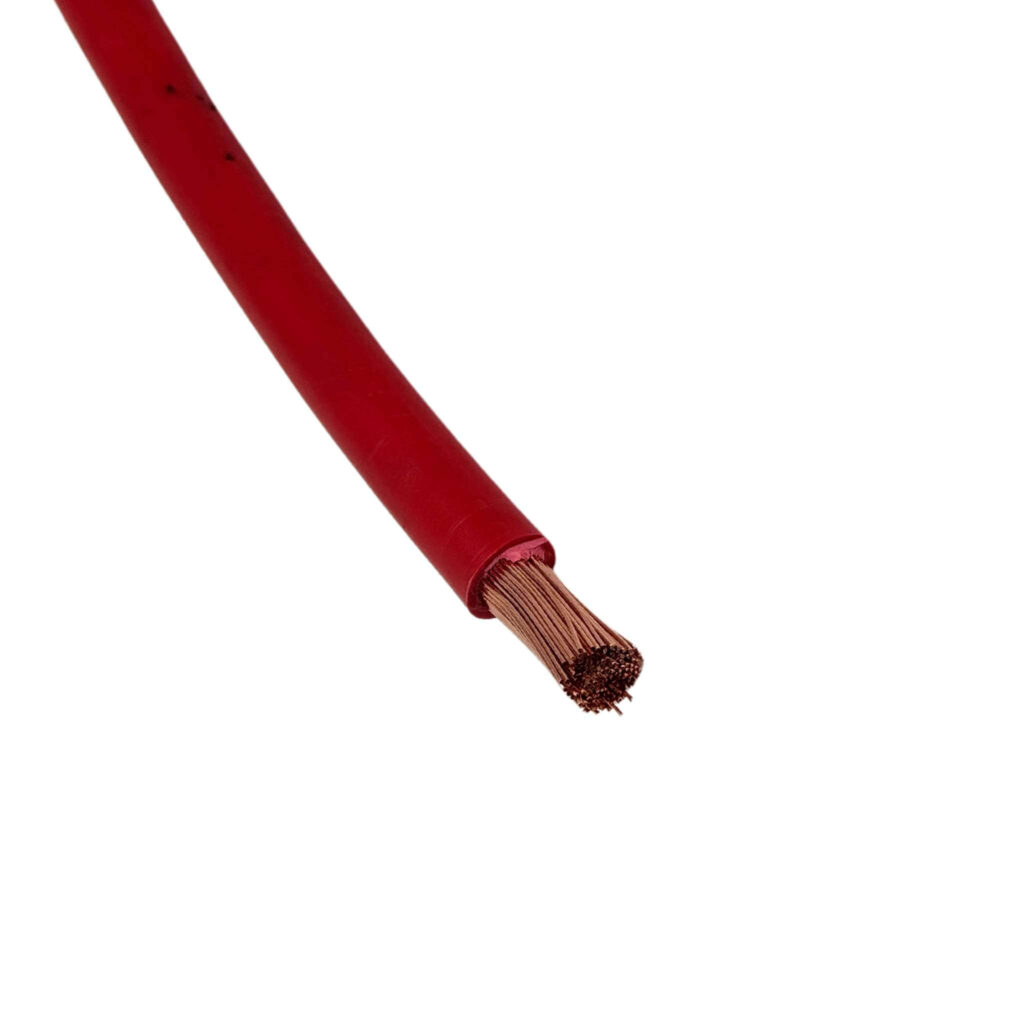 Cable souple rouge H07VK 25mm2 rouge pour van aménagé