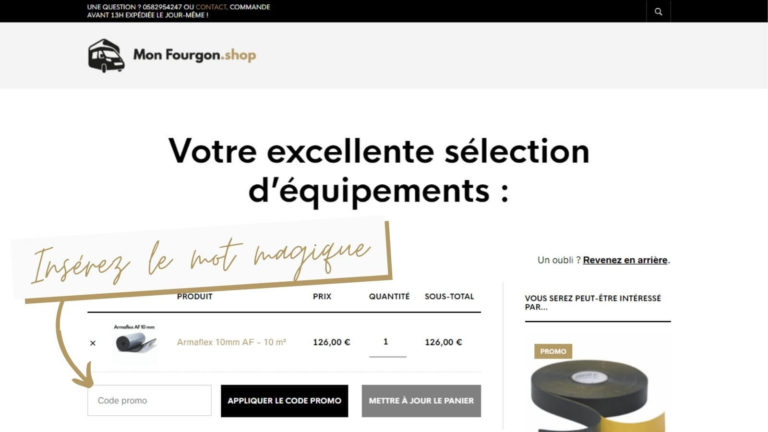 Code Promo Mon Fourgon Shop & Réductions  les obtenir