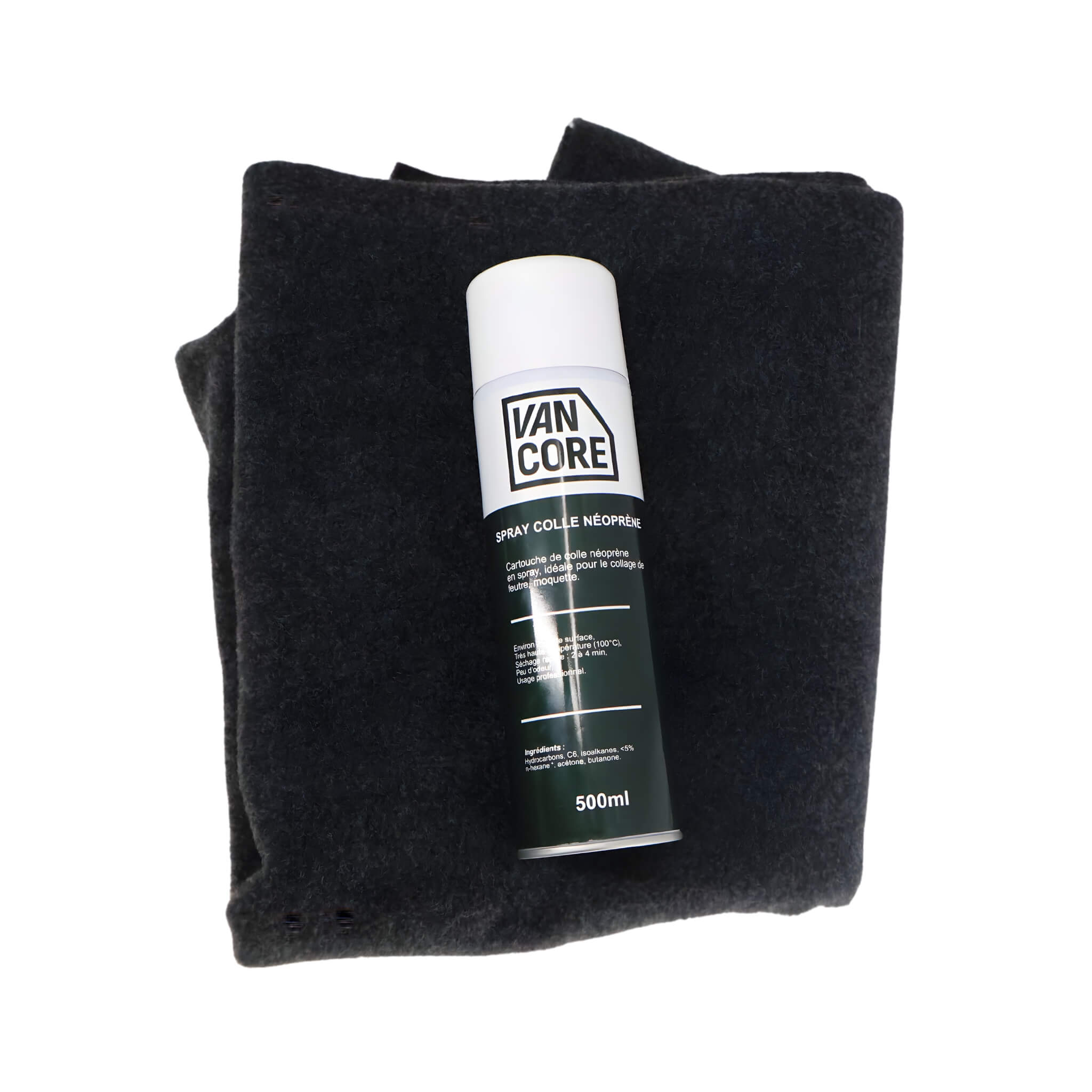 Colle néoprène spéciale feutrine et tissus d'aménagement van