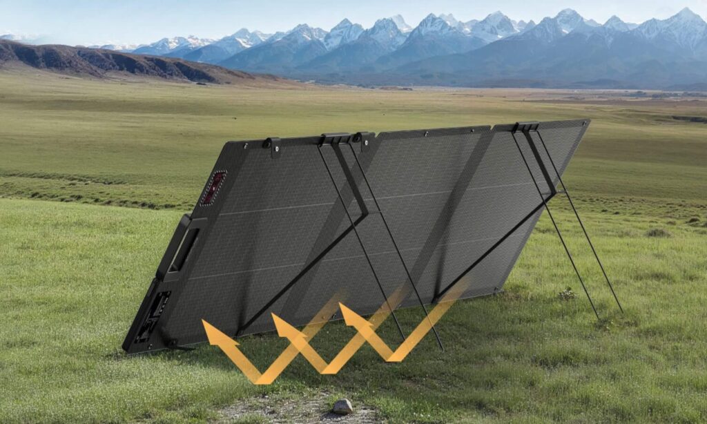 Panneau Solaire Portable Lightweight EcoFlow 160W ecoflow panneau solaire portable 160w recharge autonome Panneau bifacial EcoFlow 160W pour production solaire
