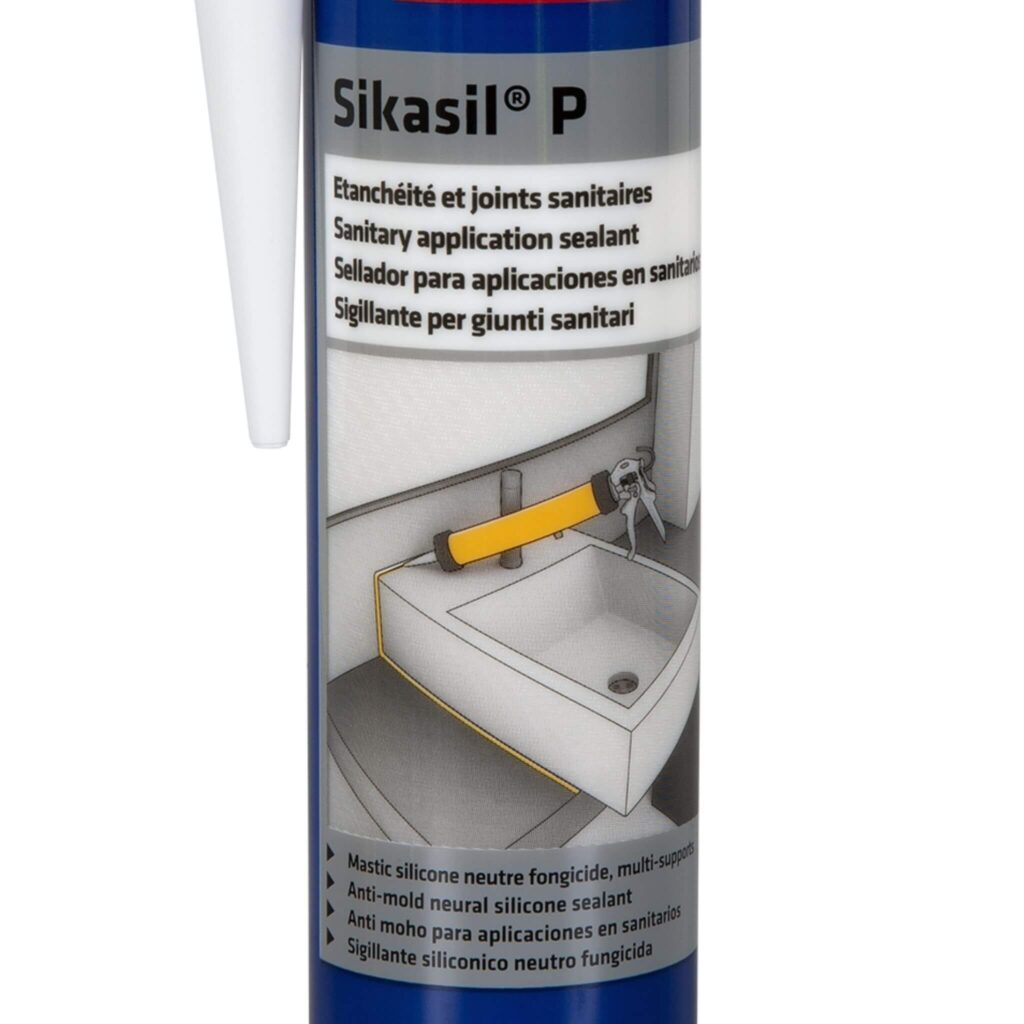 Sikasil-P marine transparent, sika, joints transparents, salle de bain et cuisine